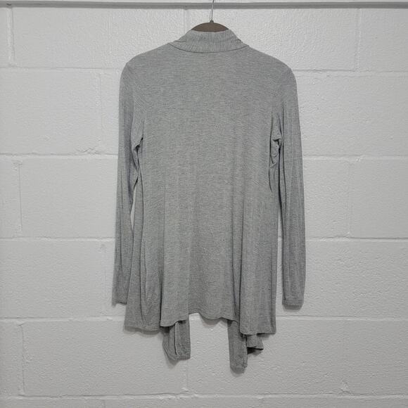 Prospect Waterfall Cardigan Small Lightweight Heather Grey Open Front 752 - Picture 2 of 8